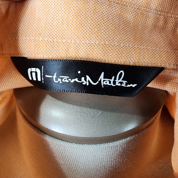 Travis Mathew Brogrammer Polo Shirt Pima Cotton Autumn Sunset Heather Size XL - Picture 12 of 16